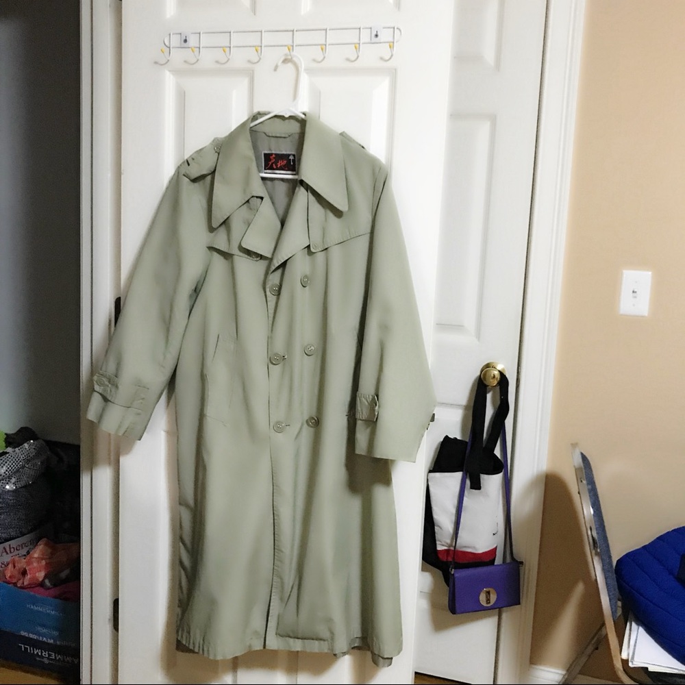 Large  Olive Trench Coat
